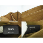 Fendi Kanai Chain Shoulder Bag Pochette Leather Brown Kan — view 9