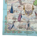 Hermes Carre 90 Scarf Silk Costumes Normandy Folk Costume Green Box — view 5