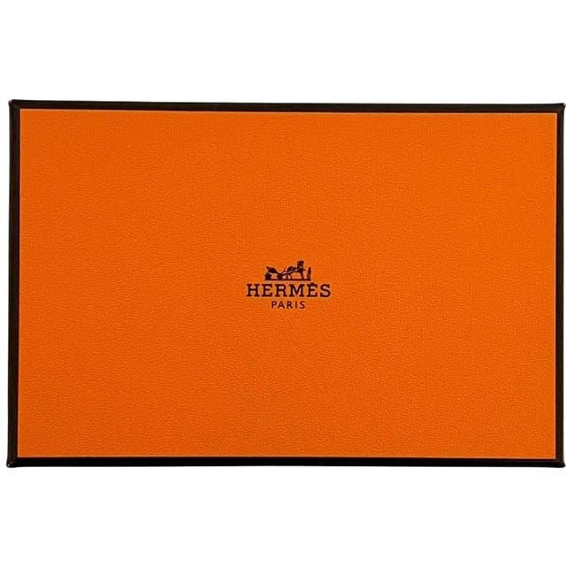 Hermes Bifold Wallet Calvi Duo Brown Blue Coin Purse — view 3