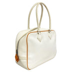 Hermes Handbag Plume 28 Veau Epsom White Orange Silver — view 2