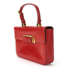 Prada Handbag Bn1670 Calf Rosso Red Gold Hardware Mini Bag Ribbon — view 2