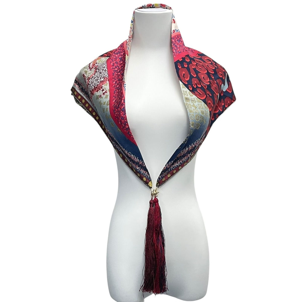 Louis Vuitton Scarf Silk Carre Bonbon Karakoram Red — view 2