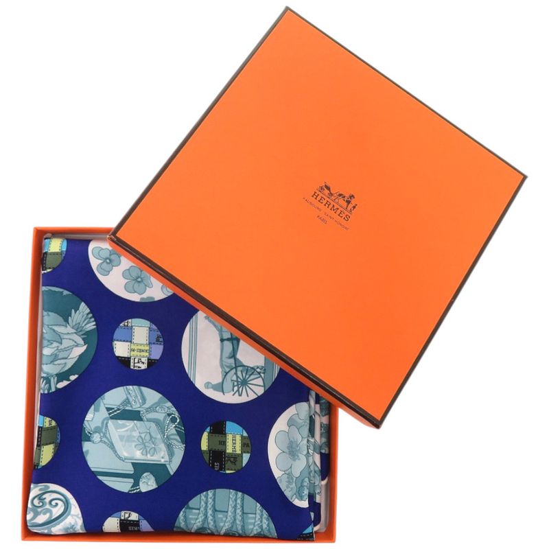 Hermes Carre H65 Pois de Soie Silk Multicolor Scarf 0042 — view 3