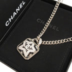 Chanel A23 K Coco Mark Metal Stone Star Pendant Necklace 1449 — view 3