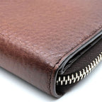 Prada Bifold Wallet 1 M0522 Leather Cacao Brown Silver Hardware Compact Round — view 4