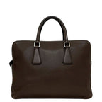 Prada Business Document Brown Briefcase Leather