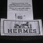 Hermes Rabbit Fur Embroidered Bora Hat Felt Black 58 Boxes Purchase Note — view 6