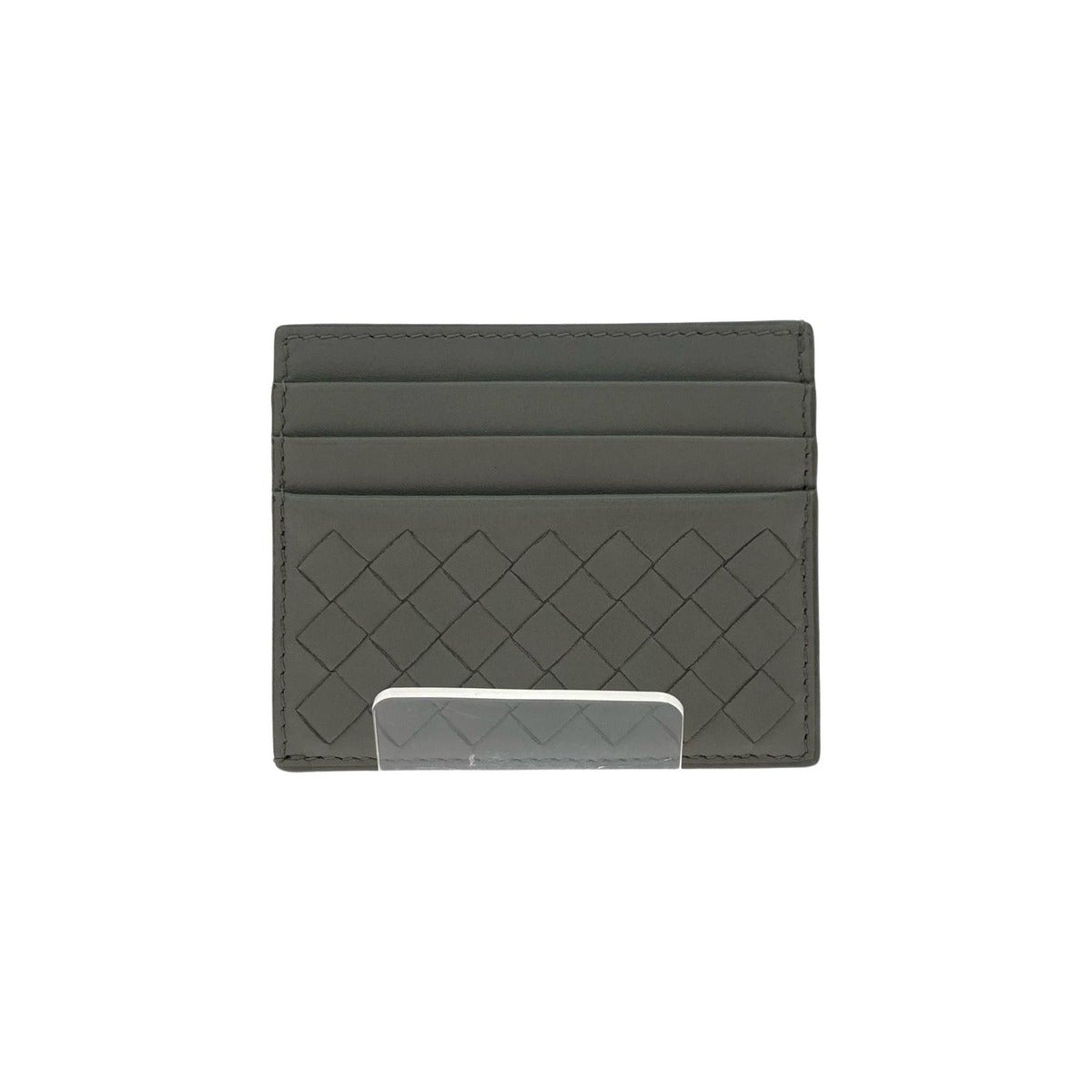 Bottega Veneta Intrecciato Cles Card Case Gray