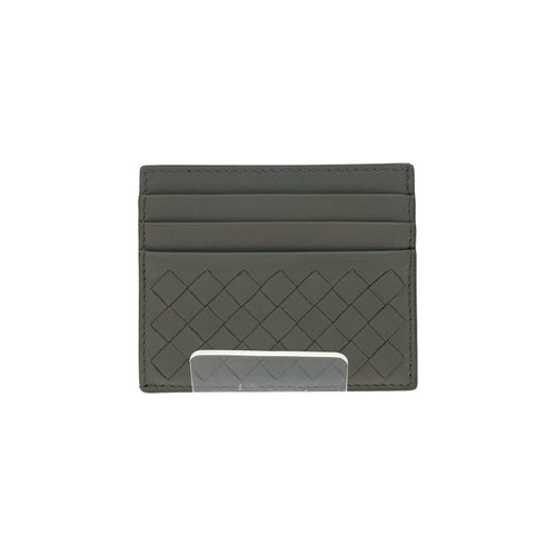 Bottega Veneta Intrecciato Cles Card Case Gray