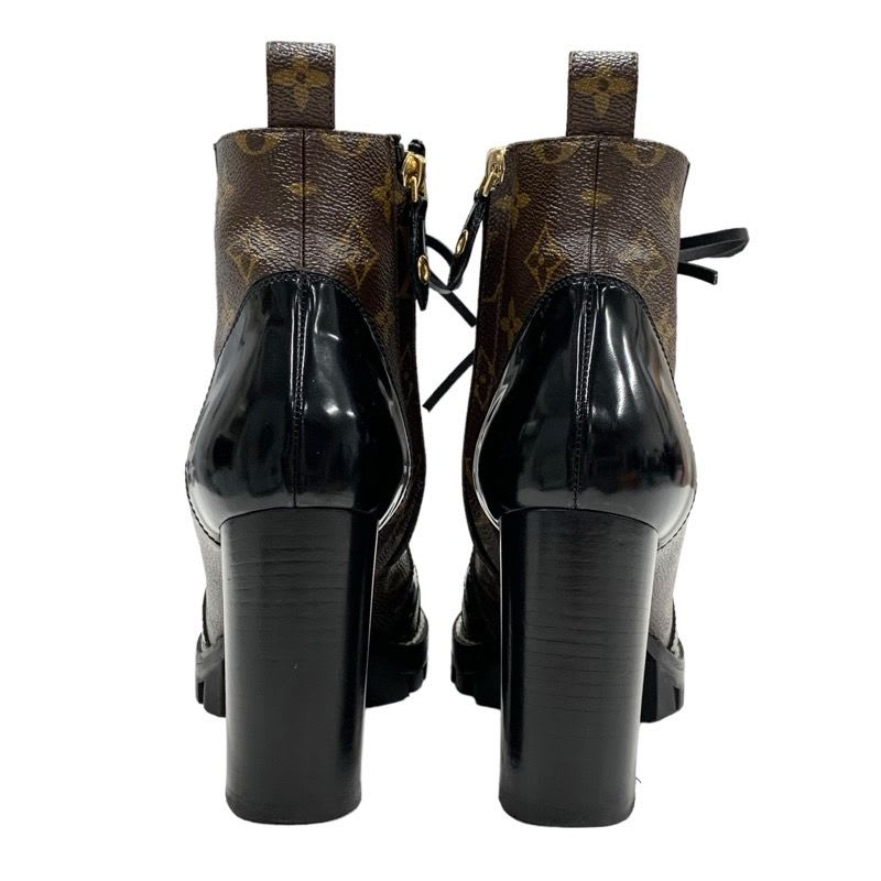 Louis Vuitton Star Trail Line Monogram Boots Short Shoes Leather Brown — view 5