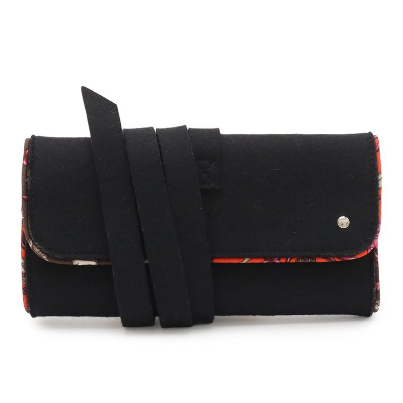 Hermes Silk Quinn Jewelry Pouch Multi Accessory Case Small Felt