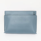 Loewe T Pouch Shoulder Bag Anagram Light Blue Gold Hardware — view 4