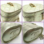 Chanel Chain Vanity Handbag Lambskin Metallic Gold 7 Digits — view 8