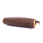 Celine Clutch Bag Macadam Pattern M12 Brown Leather — view 4