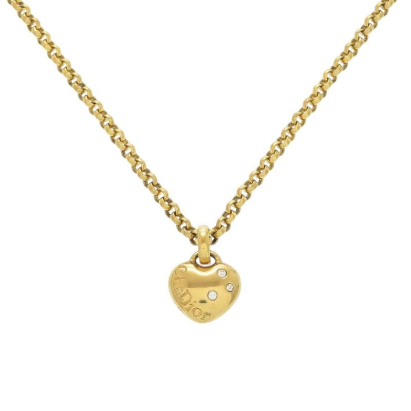 Dior Heart Metal Gold Necklace 0654