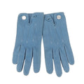 Hermes Series Lambskin Leather Gloves 6.5 Blue
