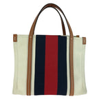 Gucci Interlocking White Brown Gold Hardware Canvas Tote 2-Way — view 2