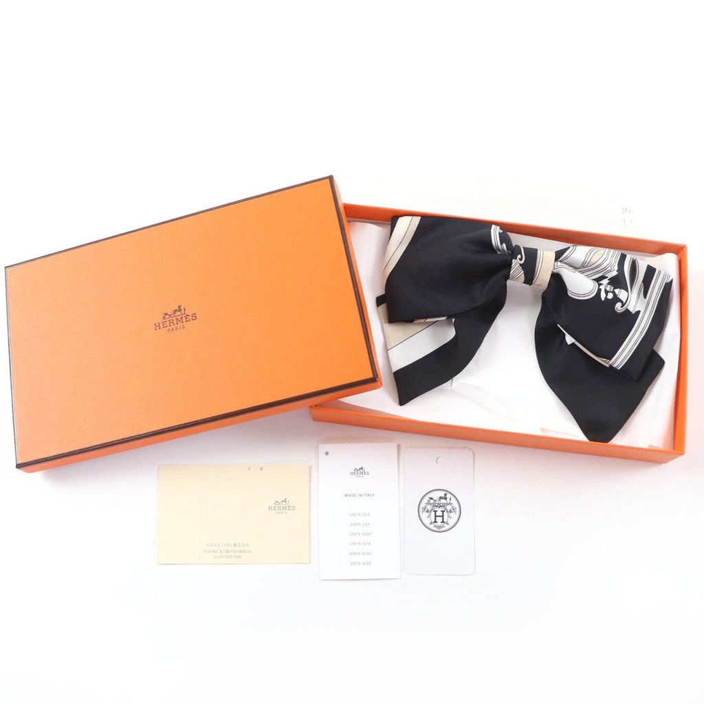 Hermes Grenelle Exlibris Barrette Silk Ribbon Hair — view 2