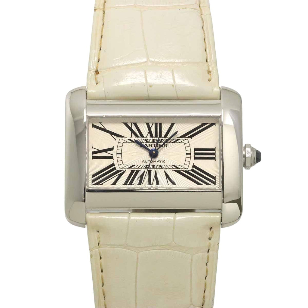 Cartier Tank Divan LM Watch Automatic Winding Silver