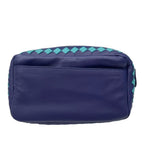 Bottega Veneta Intrecciato Leather Pouch Multi Case Cosmetic Navy Blue