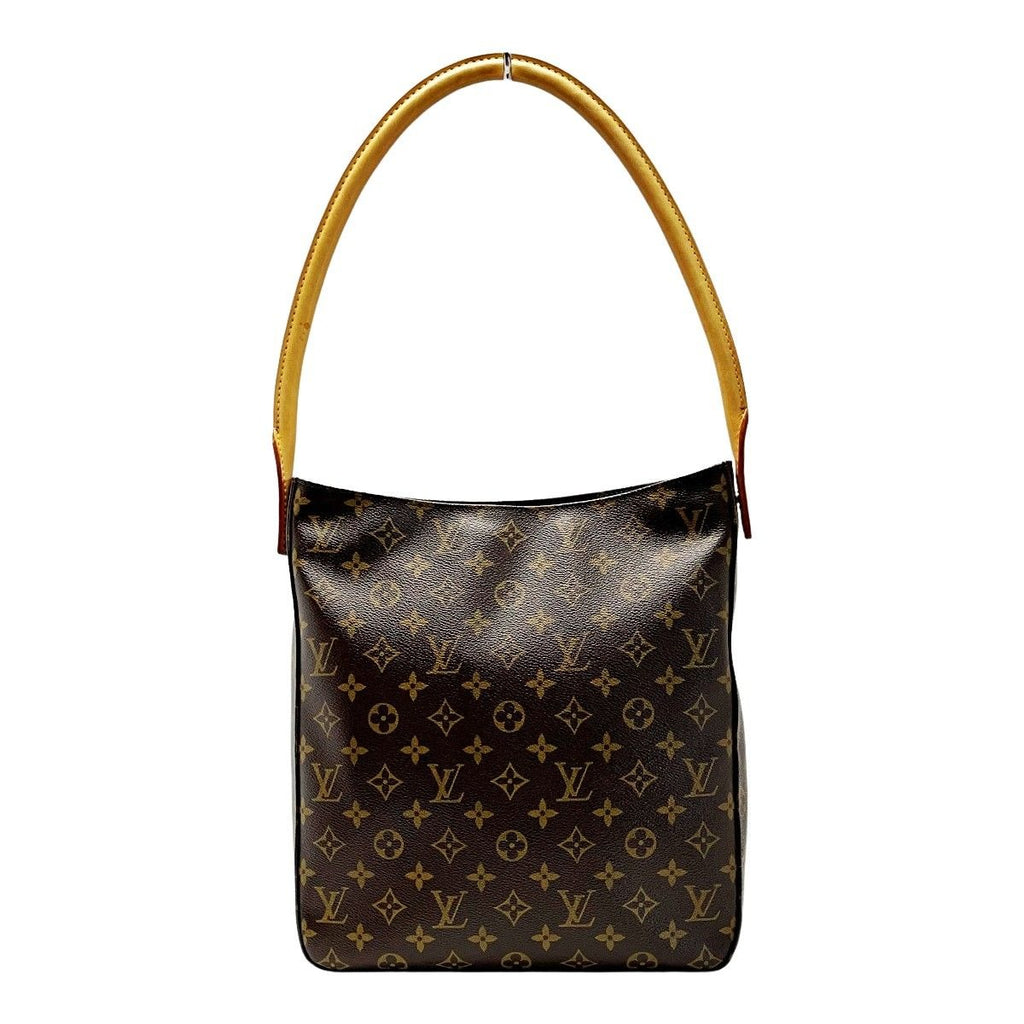 Louis Vuitton Monogram Looping Brown Handbag Gold Hardware