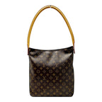 Louis Vuitton Monogram Looping Brown Handbag Gold Hardware