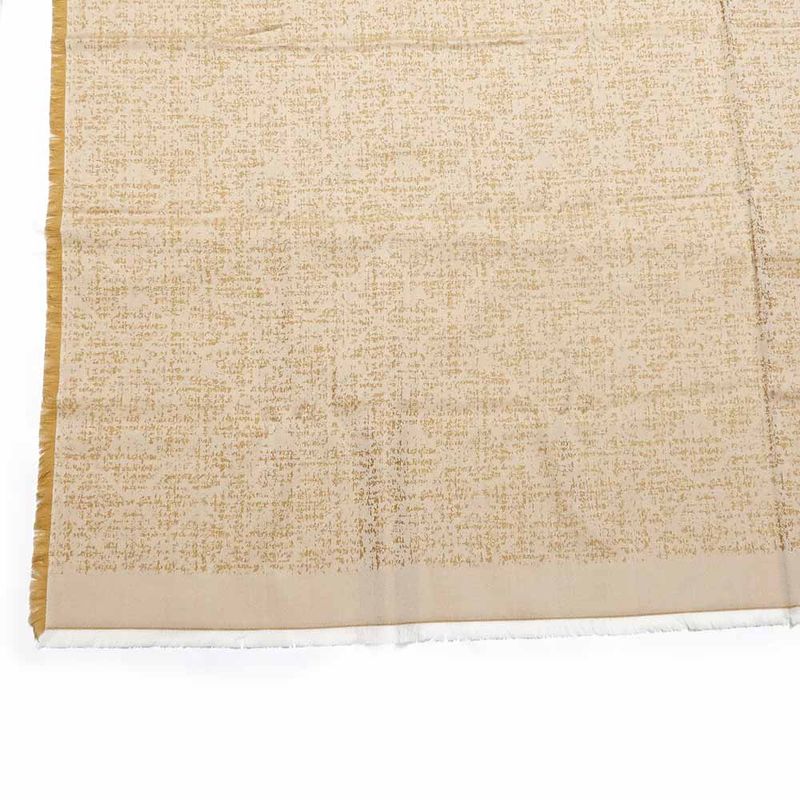 Chanel Large Shawl CC Mark Beige Wool Fringe — view 4