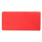 Bottega Veneta Intrecciato Leather Red Bifold Long Wallet 0337 — view 3