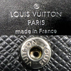 Louis Vuitton Taiga Coin Purse Noir Black Leather — view 2