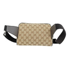 Gucci Waist Bag Body Beige Brown Silver Hardware GG Canvas — view 3