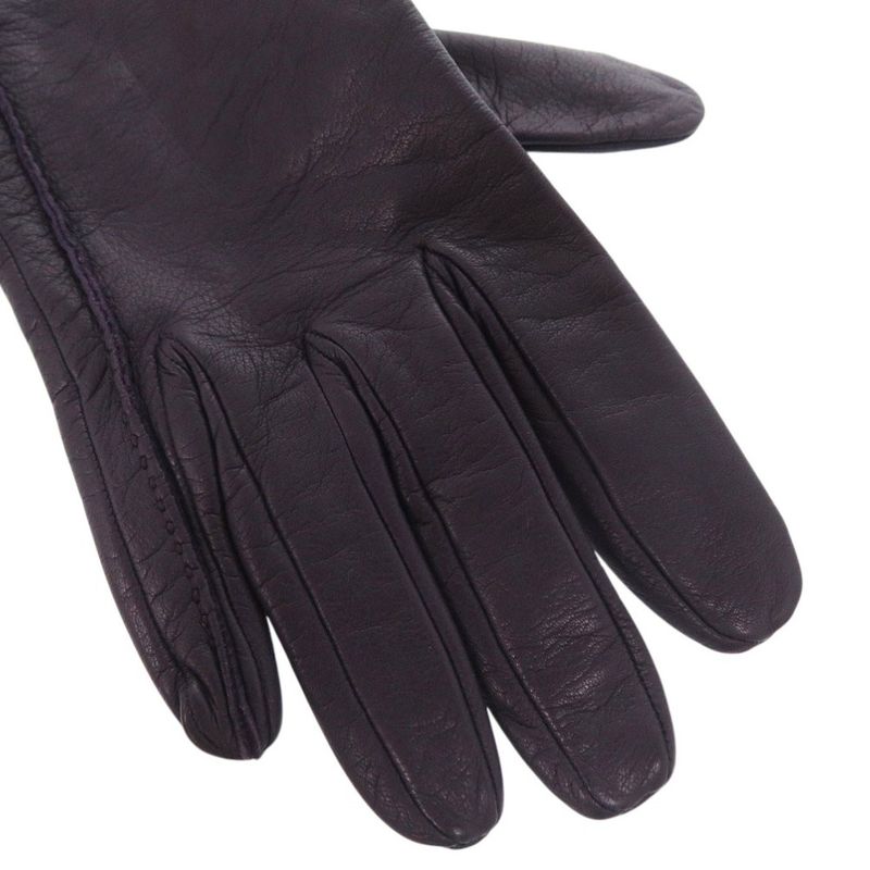 Hermes Hhardware Gloves Goth Leather Purple 0488 — view 5