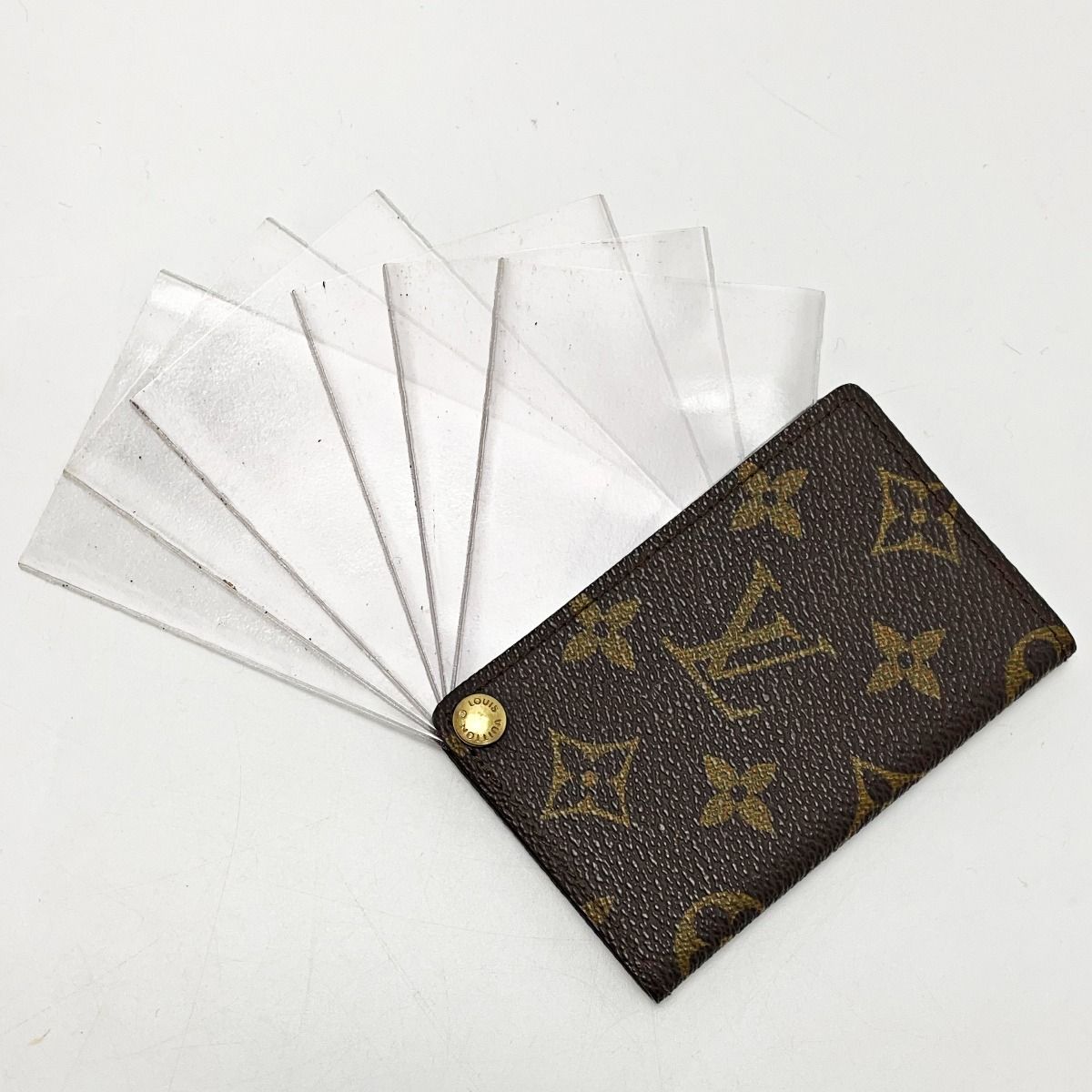 Louis Vuitton Monogram Card Holder Credit Press Ion Brown Case — view 4