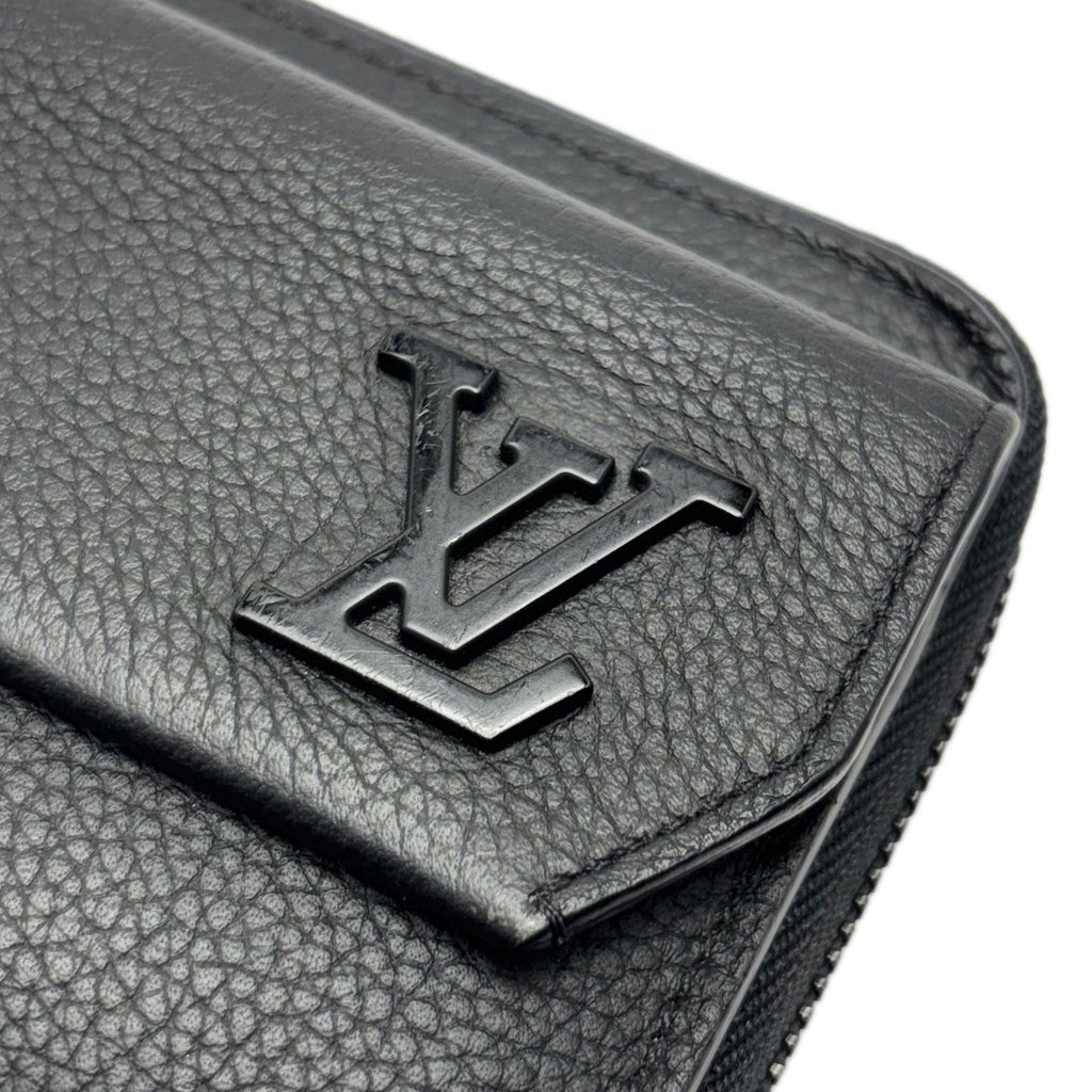 Louis Vuitton Wallet Aerogram Zippy Leather Black — view 4