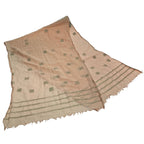 Hermes H Logo Shawl Large Lame Light Pink — view 2