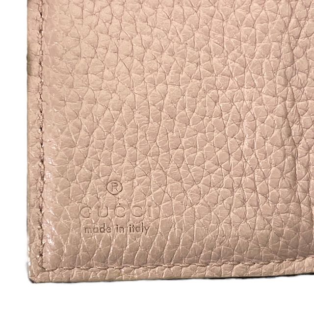 Gucci Horsebit Trifold Wallet Compact Leather Pink Logo — view 6