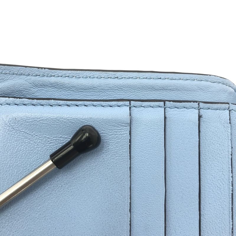 Loewe SGC Compact ZIP Wallet Anagram Logo Leather Purse Off — view 8