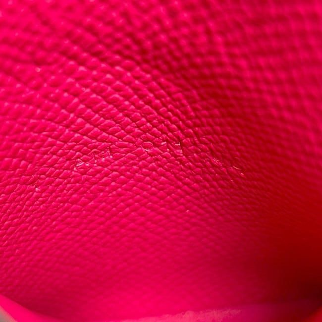 Hermes Card Case Red Pink Rouge Coup Rose Extreme — view 9
