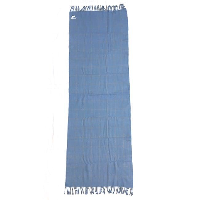 Loewe Scarf Light Blue Check Cleaned — view 2