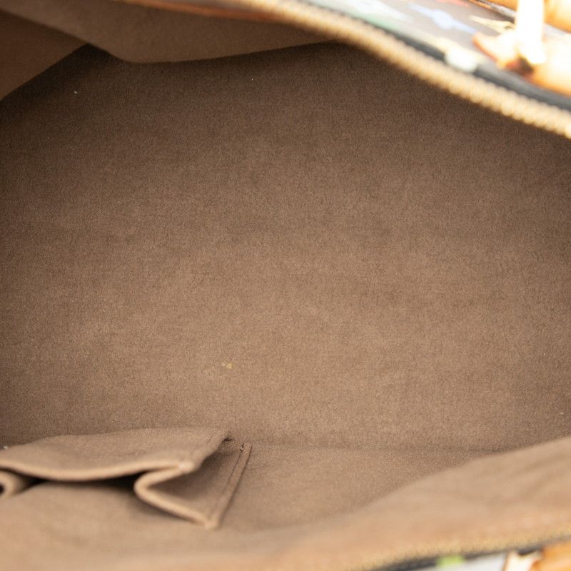Louis Vuitton Monogram Multicolor Alma Noir Black Leather — view 4