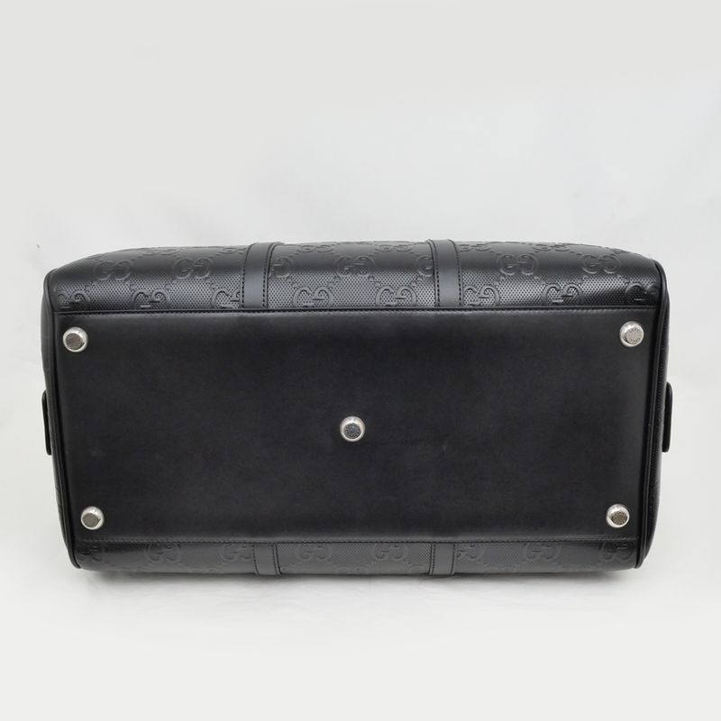 Gucci GG Embossed Boston Bag Black Leather 2-Way — view 4