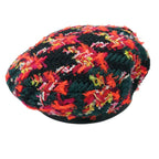 Gucci Tweed Check Beret With Ribbon GG Logo Wool Nylon Multicolor 1645 — view 2