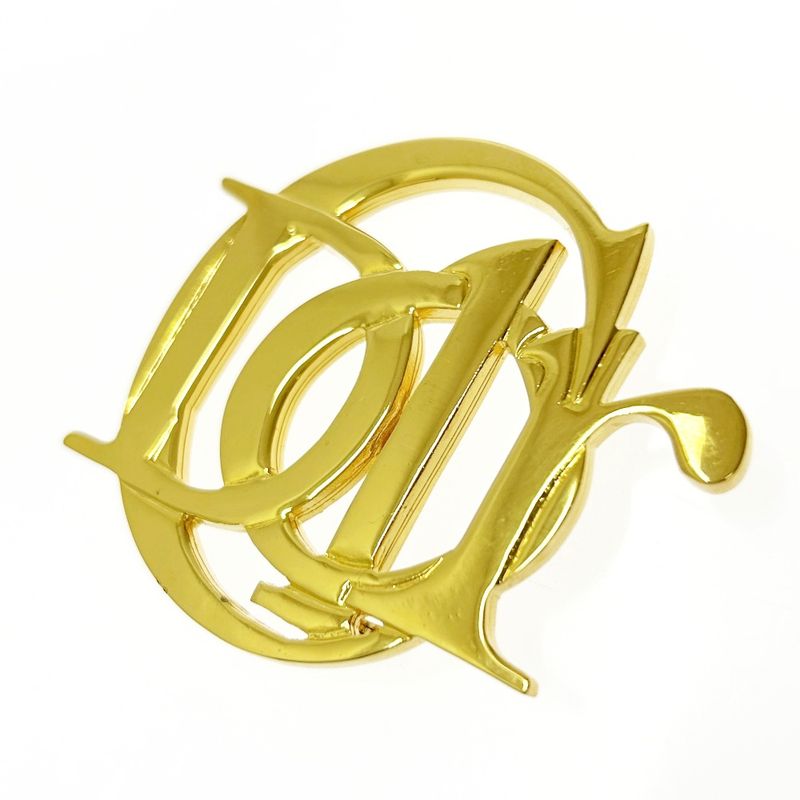 Christian Dior GP Logo Brooch Gold — view 3
