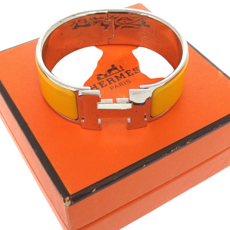 Hermes Clic Clac H GM Bracelet Metal Enamel Yellow 1200 — view 3