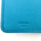 Prada Bifold Wallet Light Blue Saffiano — view 6