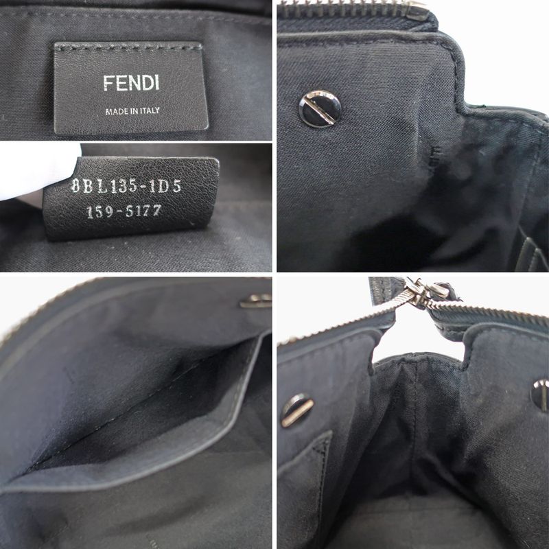 Fendi Mini Vitheway Black Shoulder Bag Handbag 2-Way Leather 8 Bl135 — view 9