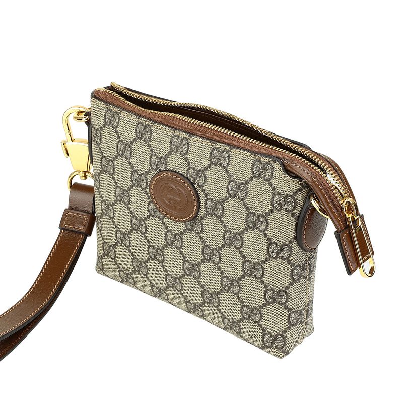 Gucci Shoulder Bag Interlocking G Beige Ebony — view 5