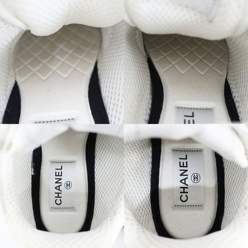 Chanel Sneakers Sequins White Size 36 Coco — view 6