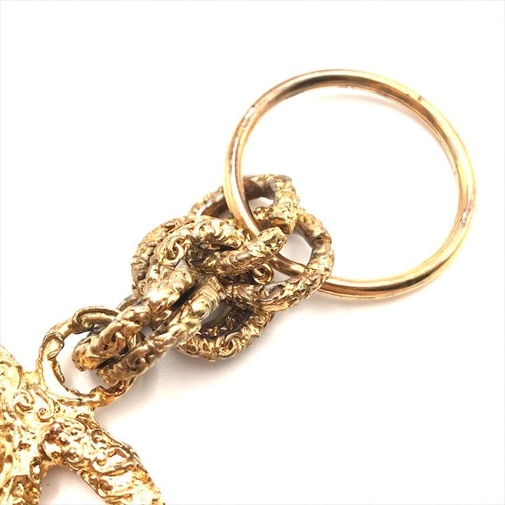 Chanel CC Logo Lava Magma Gold Key Holder Key — view 5