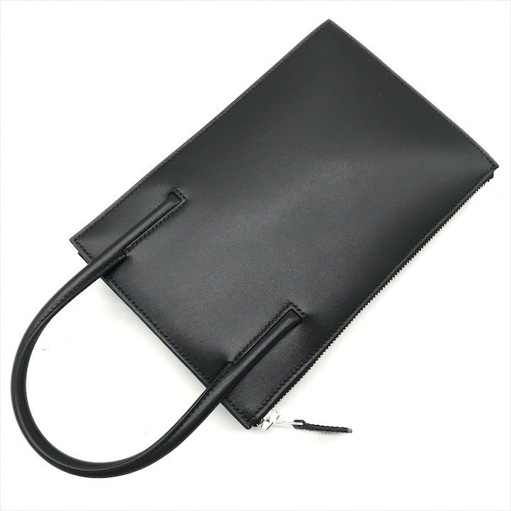Hermes Cadena Tadelakt Black Hand Bag