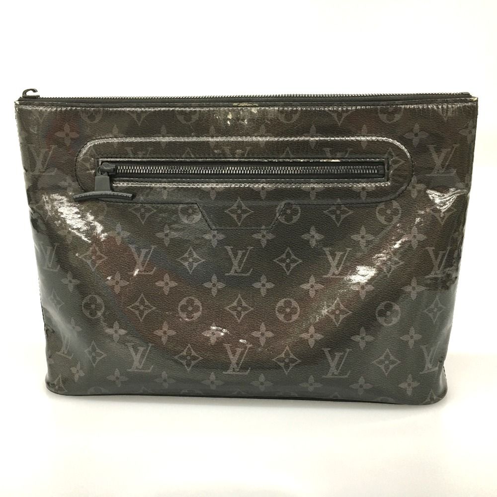 Louis Vuitton Monogram Eclipse Glaze Pochette Cosmos Clutch Bag — view 2